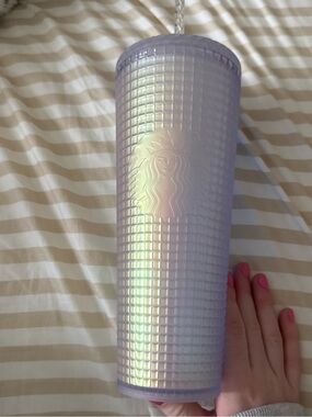 Starbucks Iridescent Lavender Grid Tumbler